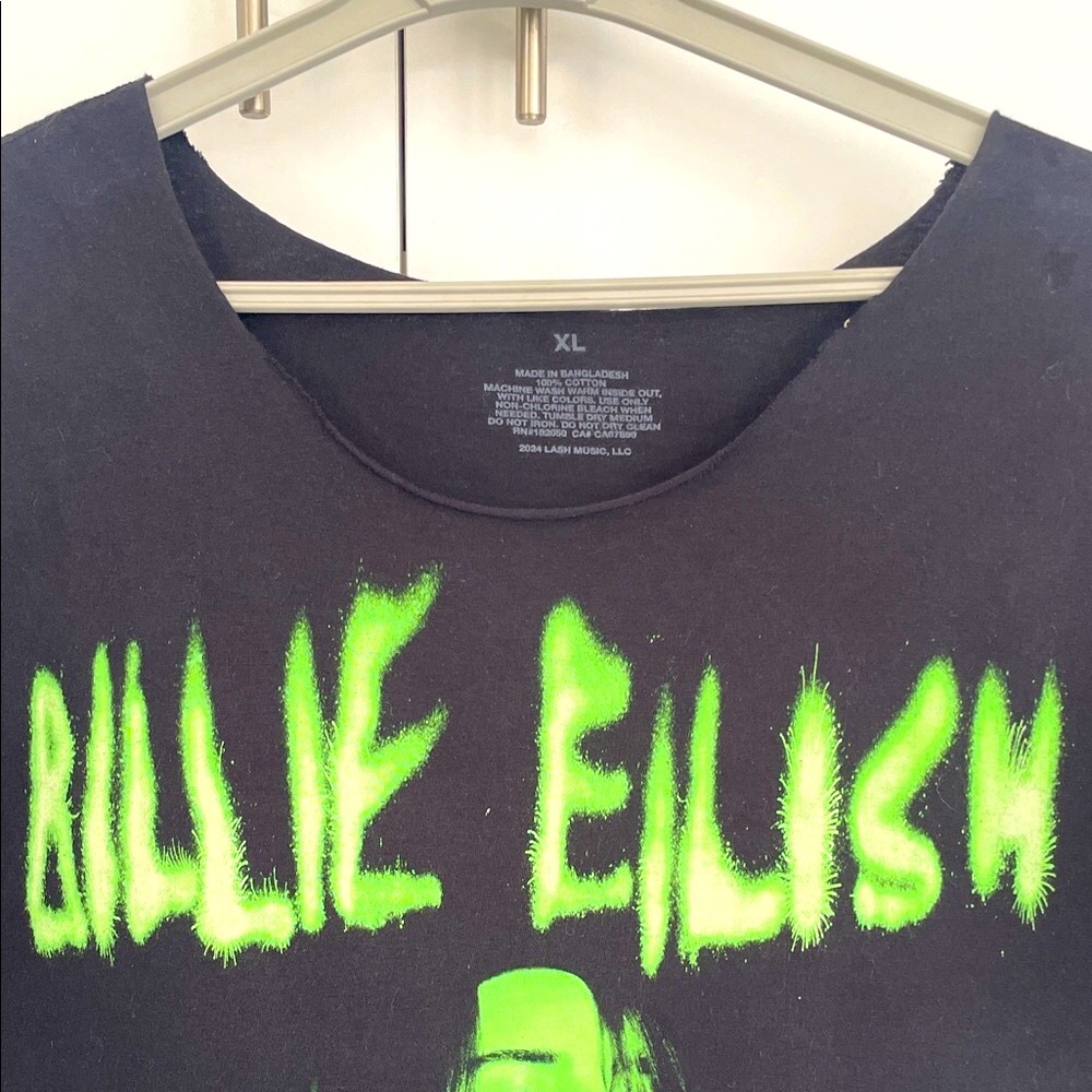 Billie Eilish Official Black Graphic T-Shirt Oversized XL - Picture 8 of 14